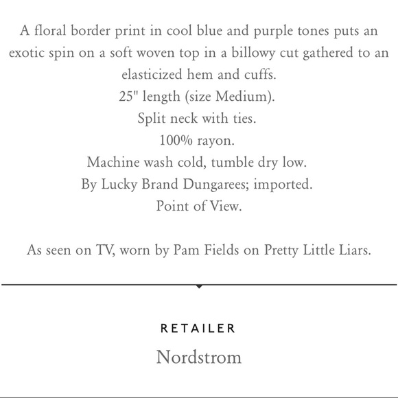 Lucky Brand Peasant Top Medium - Picture 8 of 8